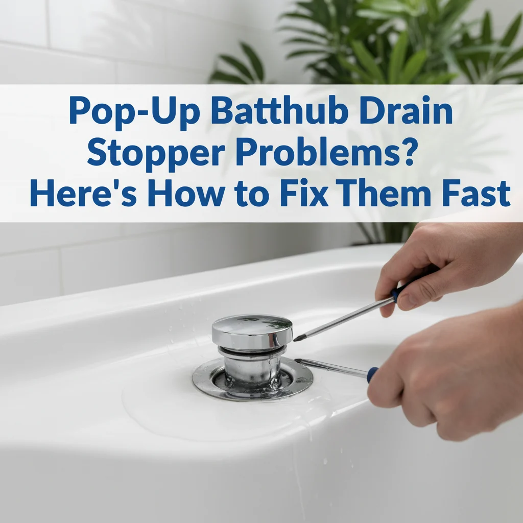 Pop-Up Bathtub Drain Stopper Problems? Here’s How to Fix Them Fast