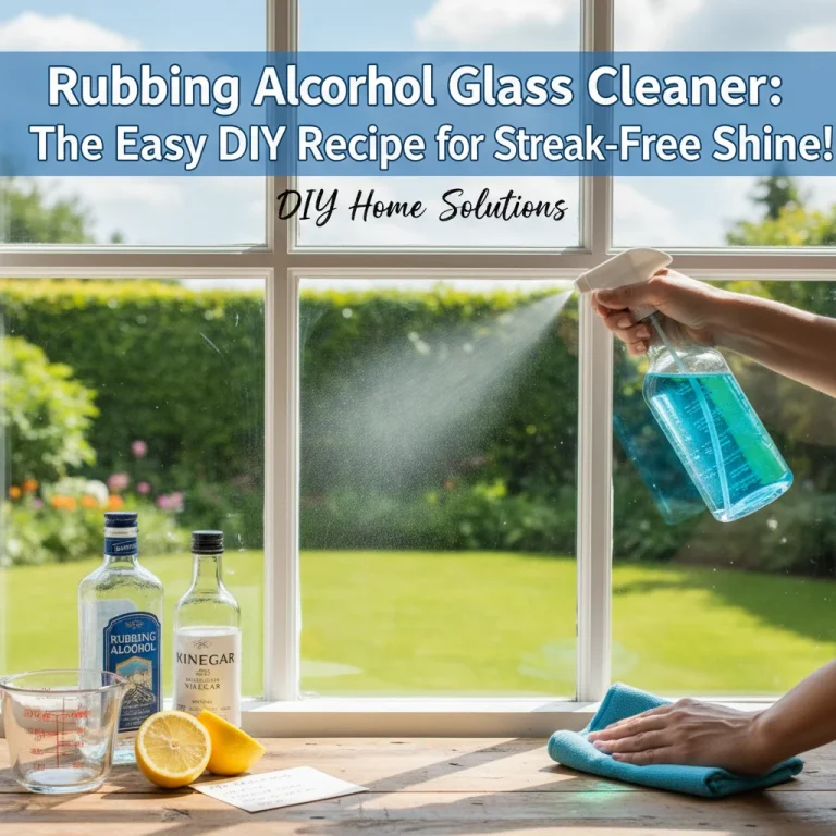 Rubbing Alcohol Glass Cleaner: The Easy DIY Recipe for Streak-Free Shine!